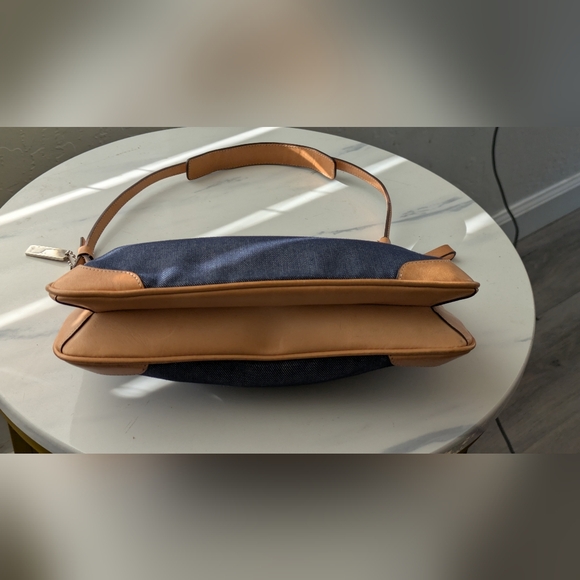 Vintage Coach Y2K Denim And Vachetta Shoulder/Handbag. - Picture 8 of 12